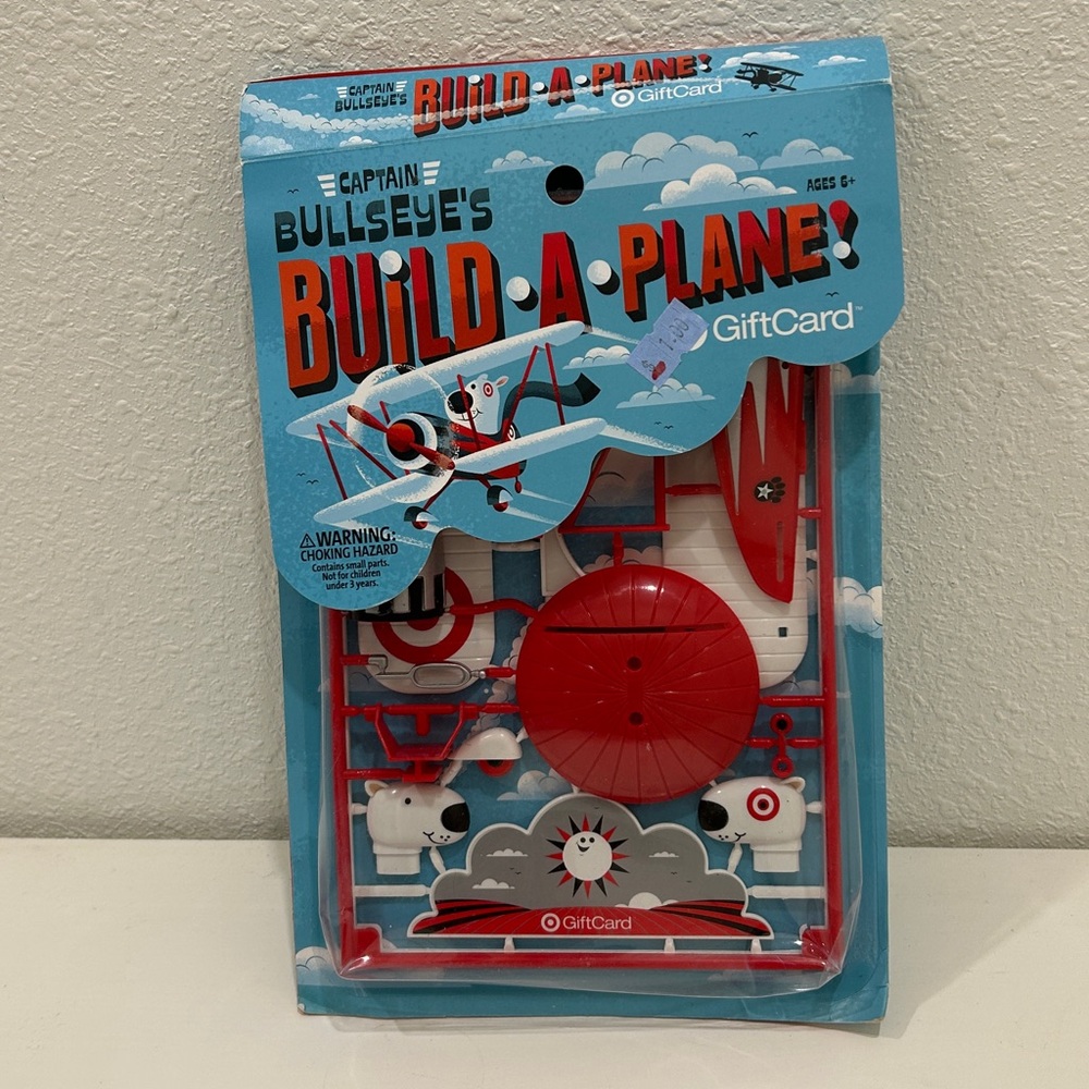 NWT 2012 Target Bullseye Build-A-Plane Kit with Gift Card - Picture 2 of 7